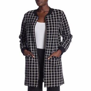 Sanctuary City Topper Windowpane ZIP Up Jacket